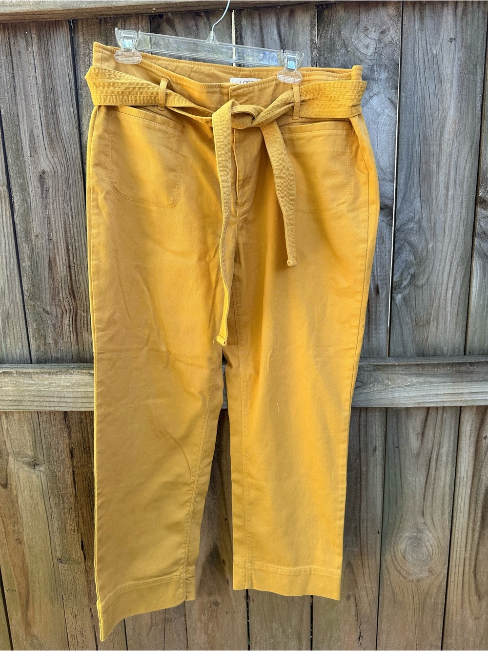Loft cotton blend golden yellow pants